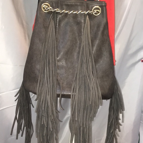 Handbags - Fringed Hobo Bag Beautiful dark Gray